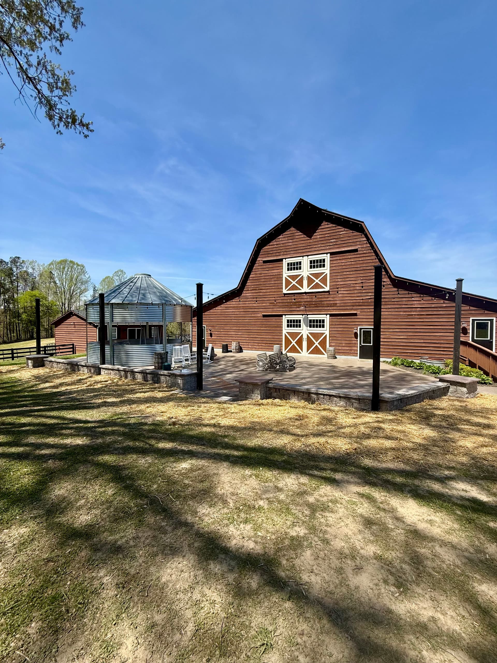 Belgard Paver Patio and Outdoor Lighting at Malden Hill Wedding Venue image