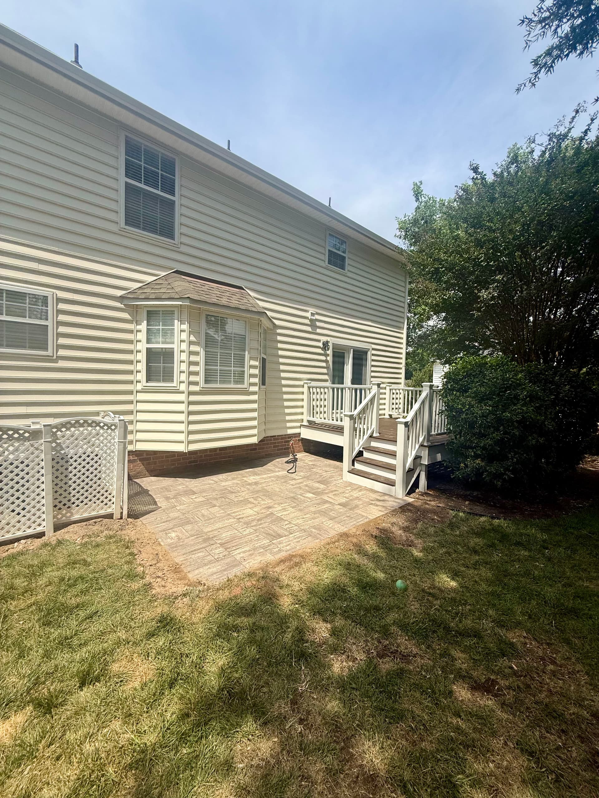 Gallery photos for Trex Composite Deck and Paver Patio Backyard Build: Image #1