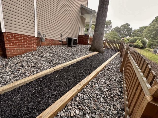 Gallery photos for Erosion Control with Rock Landscaping and Chip Stone Walkway: Image #2