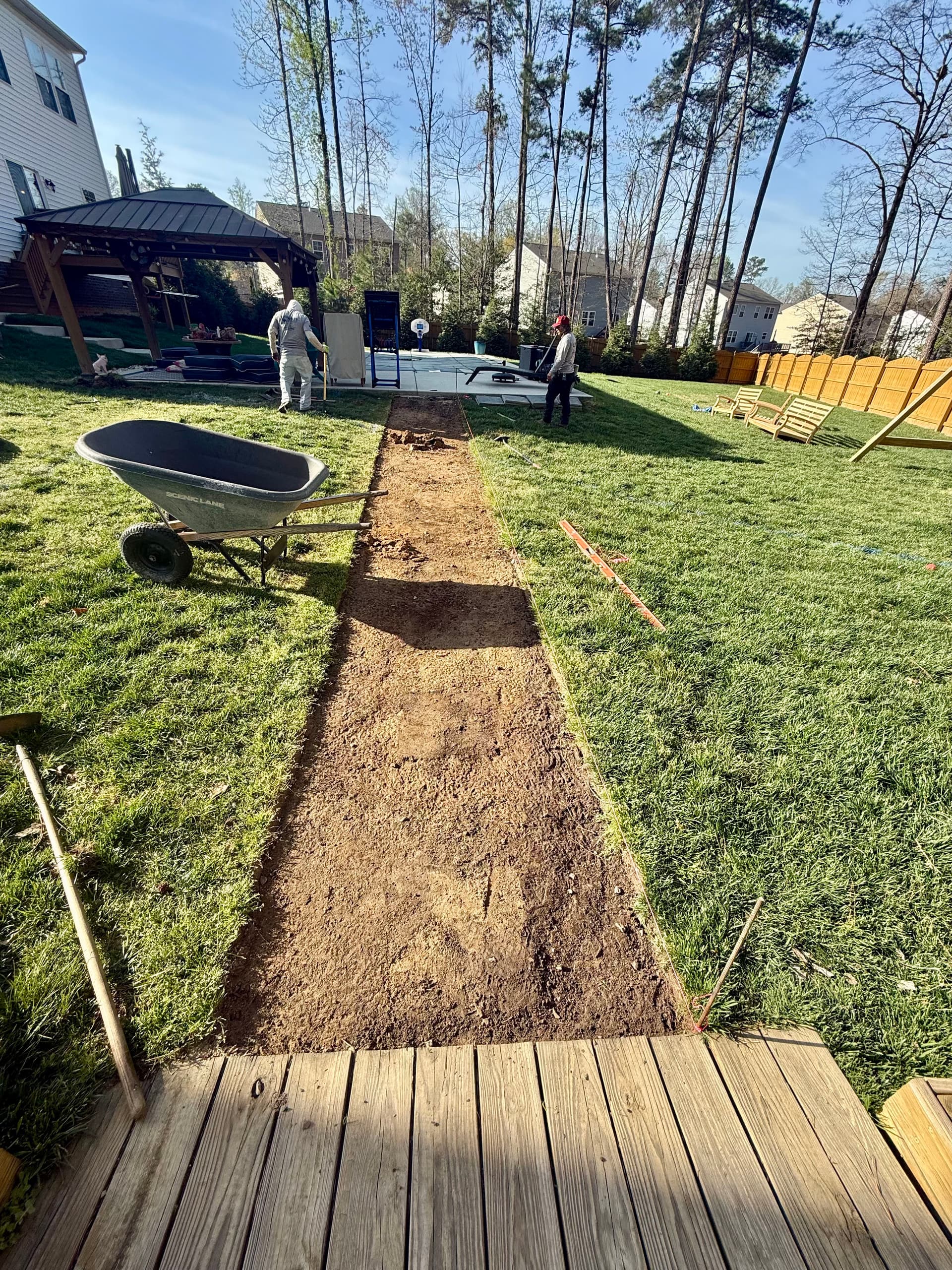 Gallery photos for From Bare Dirt to a Clean Paver Walkway and Drain System: Image #2