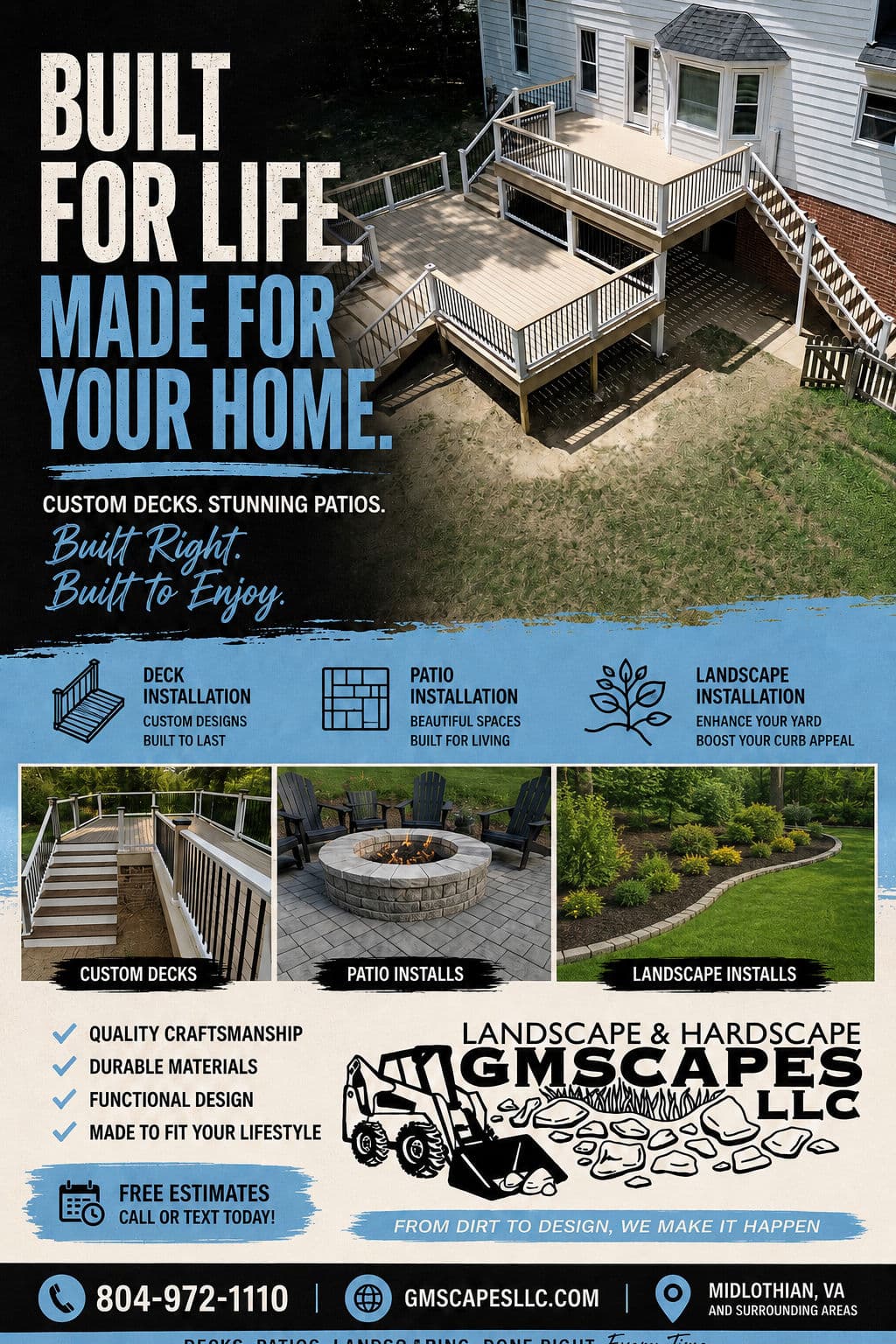Custom Decks and Patios Built to Last in Midlothian VA image