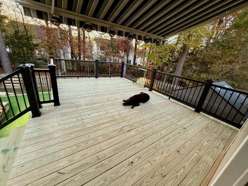 Gallery photos for Deck Extension and Playful Slide Installation: Image #1