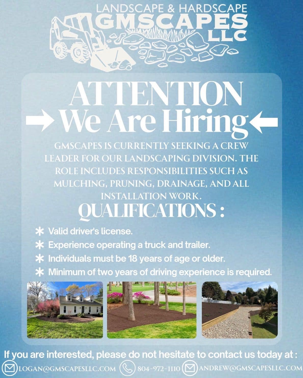 Join Our Team - We're Hiring Experienced Landscapers image